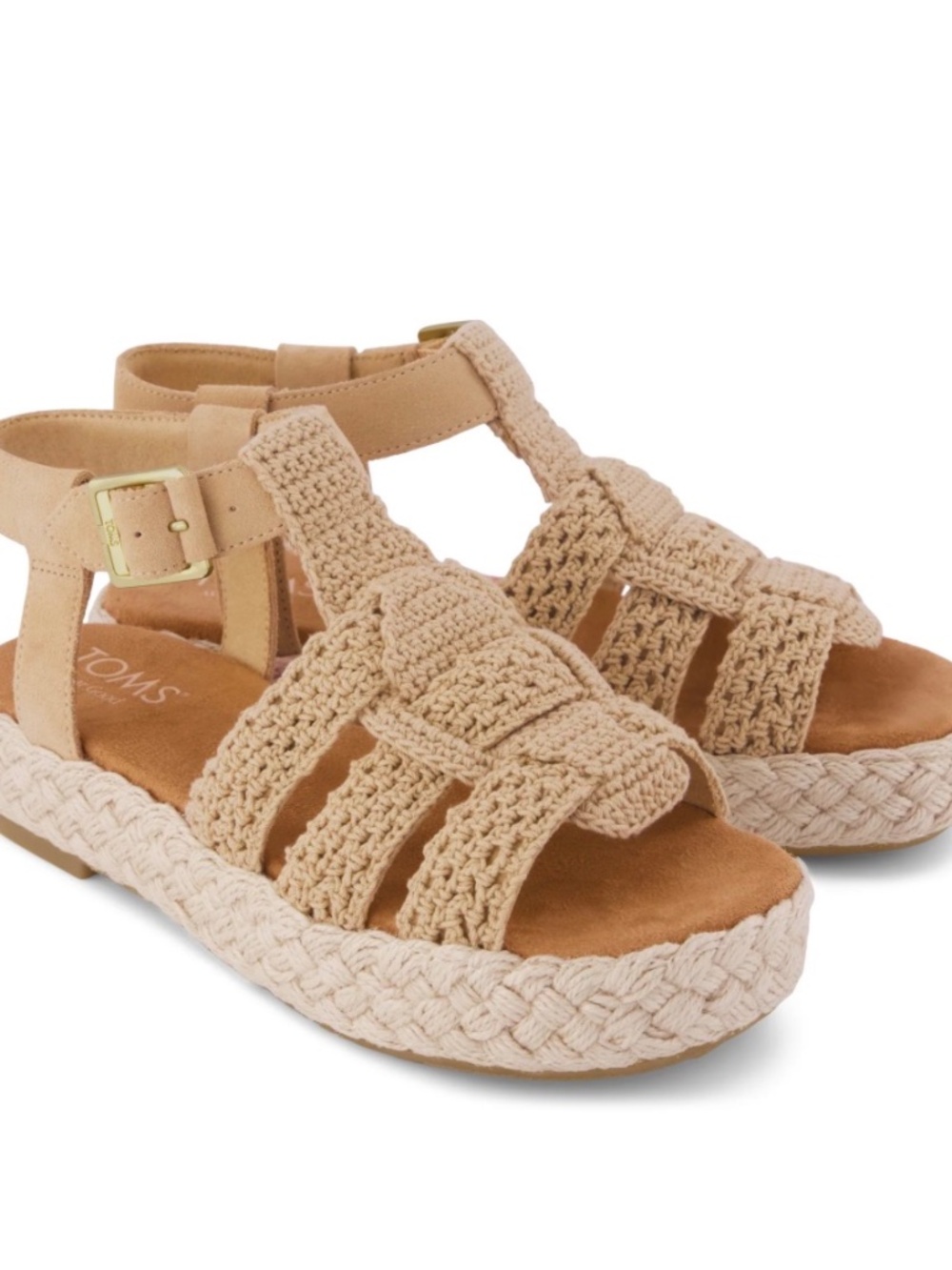 TOMS Crochet Sandal, brand new, and perfect for the summer!